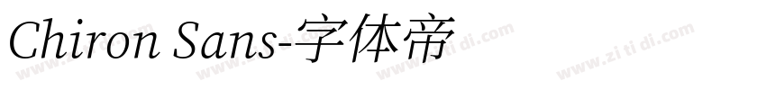 Chiron Sans字体转换